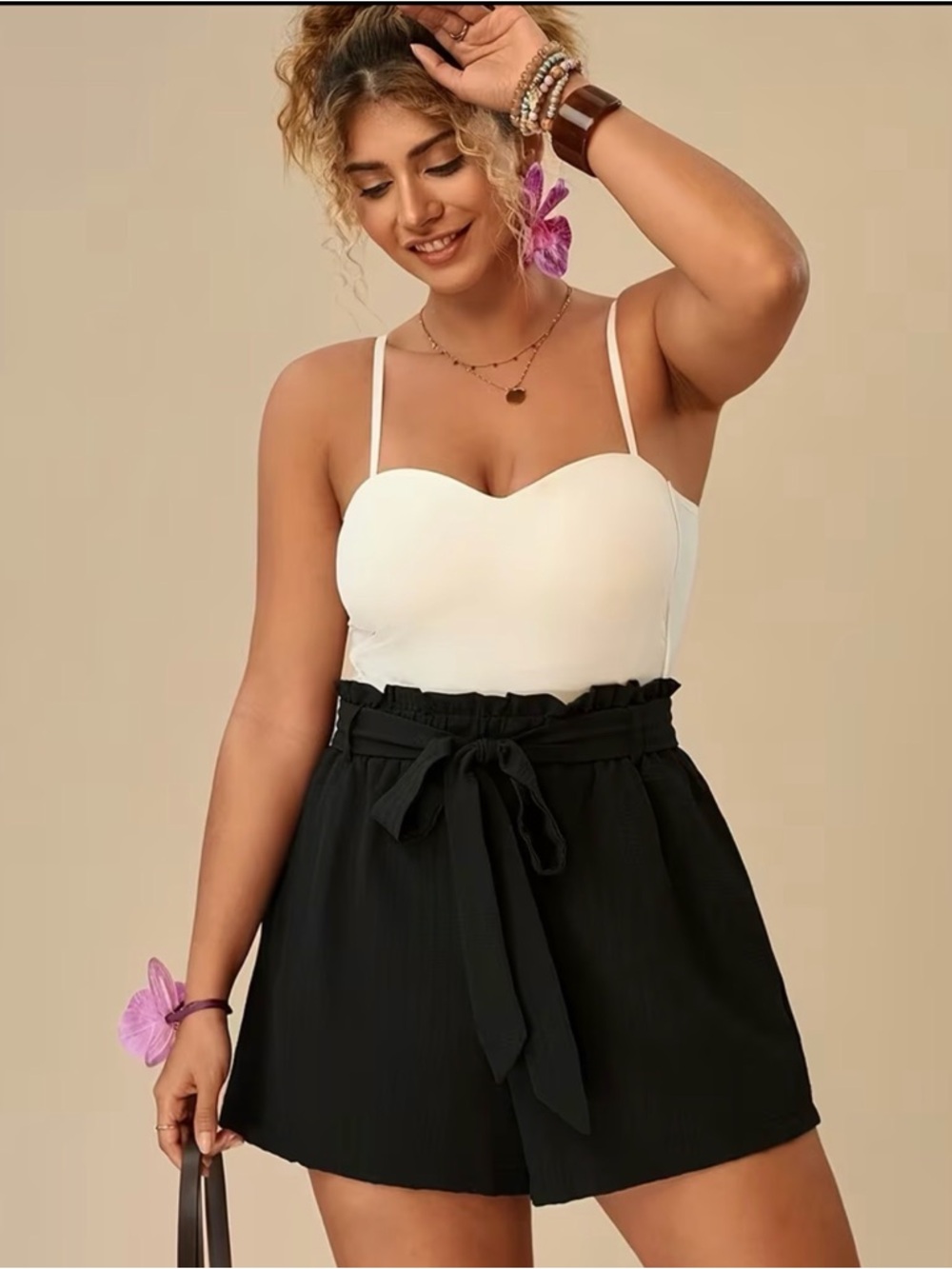 SO CHIC BOUTIQUE BLACK PAPER BAG SHORTS!